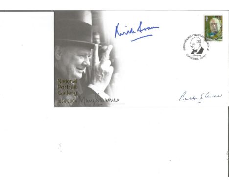 Mary Soames, Nicholas Soames and Randolph Churchill signed National Portrait Gallery FDC. 18/7/06 Oxford postmark. Good Condi