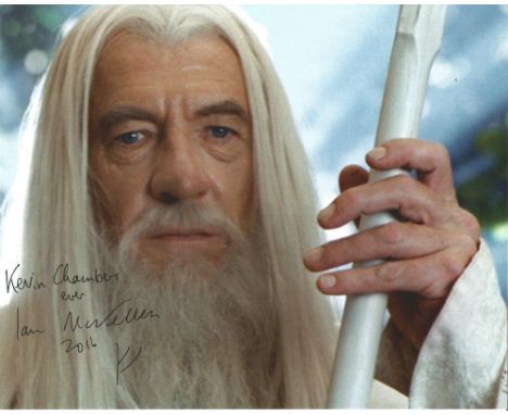 Ian Mckellan signed 10x8 colour photo as Gandalf from The Hobbit/Lord of the Rings. Good Condition. All signed pieces come wi
