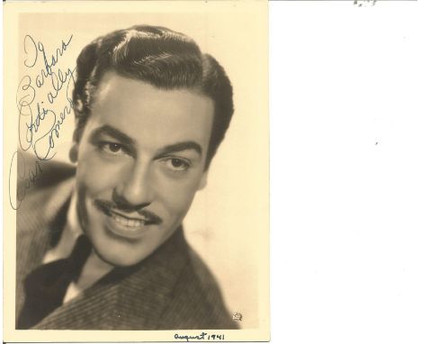 Cesar Romero signed 6x5 vintage photo. (February 15, 1907 - January 1, 1994) was an American actor, singer, dancer and vocal 