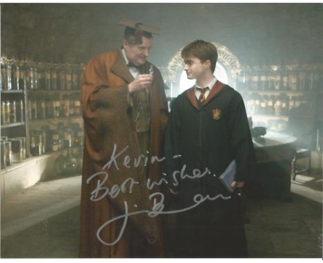 Jim Broadbent signed 10x80 colour photo as Professor Slughorn in Harry Potter. Good Condition. All signed pieces come with a 