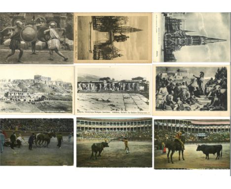 Worldwide vintage postcard collection 75 items include cards from various Regions of Spain and Portugal. Good Condition. All 