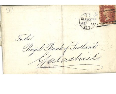 GB vintage Letter/ Envelope PM Glasgow 08/03/73 complete with Penny red stamp. Good Condition. All signed pieces come with a 