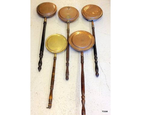5 various bed warming pans