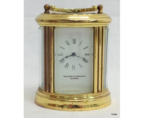 A French 8 day carriage clock complete with key height 10cm