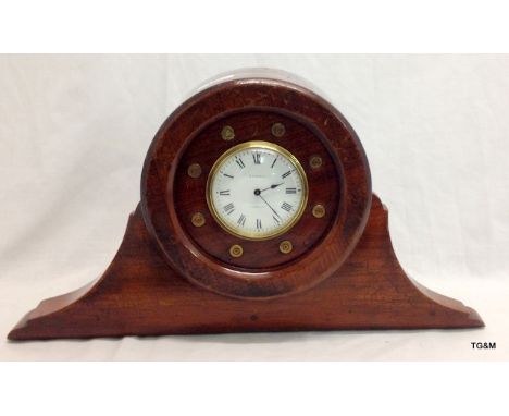 An impressive WW1 propeller boss with part of the blade 19 inches across overall mounted with a clock in full working order w