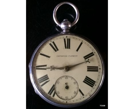 A silver hallmarked pocket watch Chester 1873