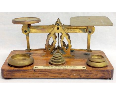 A set of Edwardian postal scales