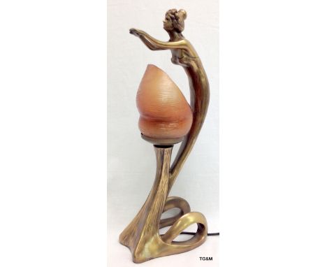 An Art Deco style lamp, 45cm tall