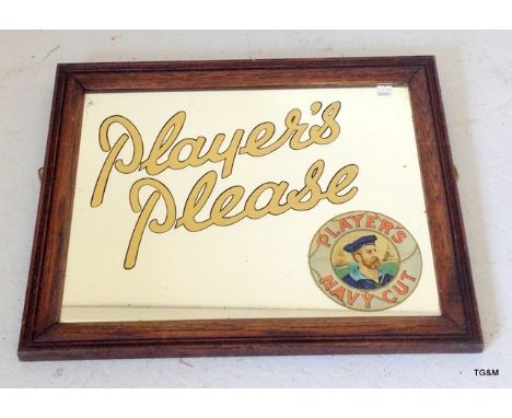 A vintage 'Players Navy cut' wall mounted sign 56 x 46