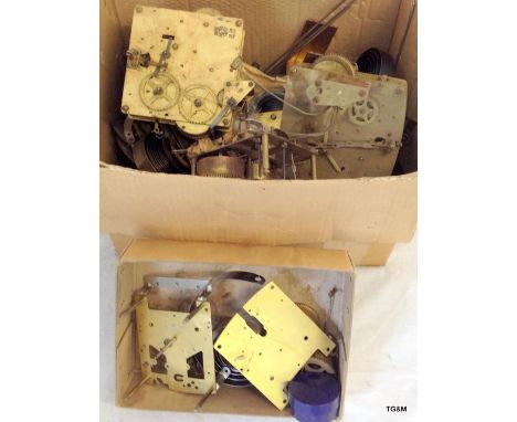 A quantity of striking clock movements