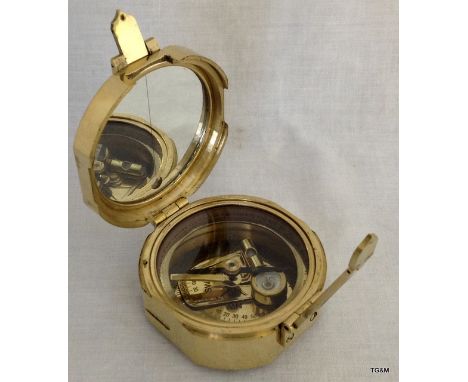A brass compass by Ross of London
