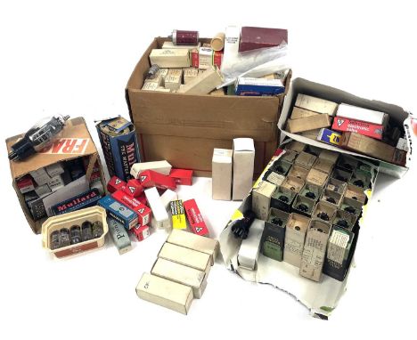 A large collection of radio valves. Mostly all in original boxes, Mallard, National Union, US army, RCA, Lorenz etc. (Q)Pleas