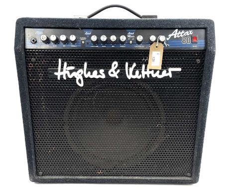 Hughes and Kettner Attax 80 guitar amplifier. An 80W 1x12 solid-state amplifier, made in Germany, S/N 143456. Height 50cm, wi