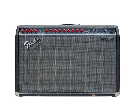 A rare vintage Fender Pro 185 guitar amplifier. A 1988-1994 150W 2x12 solid-state amplifier, made in USA, S/N LO-90400. Commo