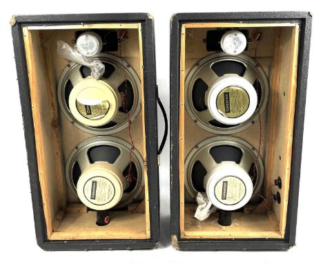 Vintage Celestion G12H creamback and greyback speakers. Four pre-1975 T1234 speakers, produced at the Thames Ditton factory a