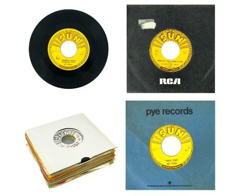 Sun Records. Twenty-four mostly early first pressing US 7" singles. RAY HARRIS. 'Foolish Heart/Greenback Dollar, Watch and Ch