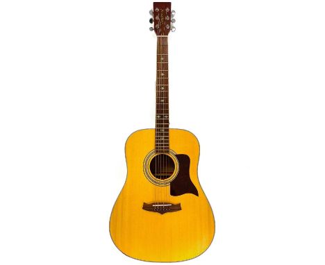 A Tanglewood TW-115ST acoustic guitar. Finish: Natural, includes a padded Stagg gig bag.The guitar is in good condition with 