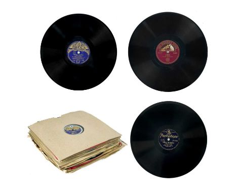 Twenty-two 78's. DJANGO REINHARDT and THE QUINTET OF THE HOT CLUB OF FRANCE. 'Swing 39/Jeepers Creepers,' F 7027, some light 