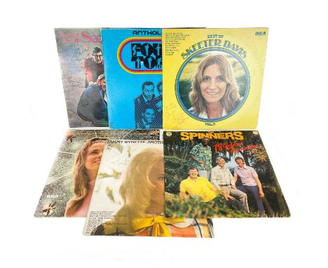 Six signed 12" vinyls FOUR TOPS. 'Anthology,' signed by all four members to inner gate fold; THE SPINNERS. '18 Golden Favouri