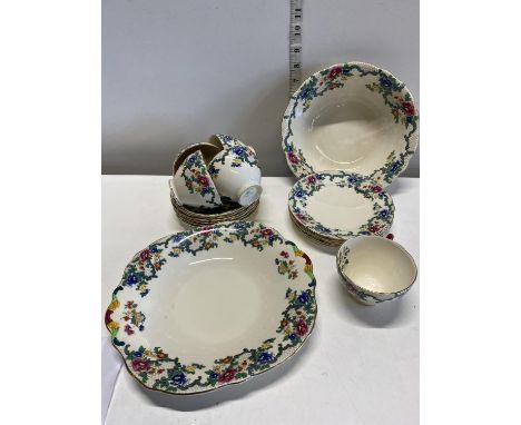 A vintage Royal Cauldron bone china tea service 18 pieces, shipping unavailable 