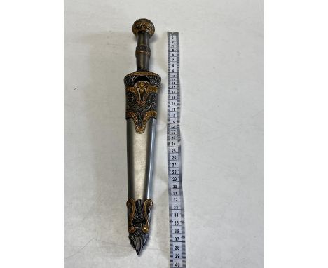 A reproduction Roman style short sword and scabbard,  over 18's only, UK post only 