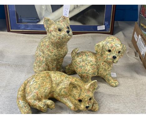Three assorted ceramic figurines, shipping unavailable 