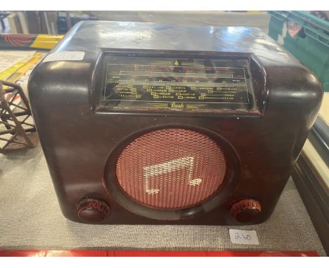 A vintage bakelite Bush radio 