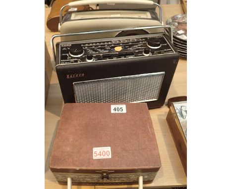 Three retro radios including Bush and Hacker. P&amp;P Group 2 (£18+VAT for the first lot and £2+VAT for subsequent lots) 