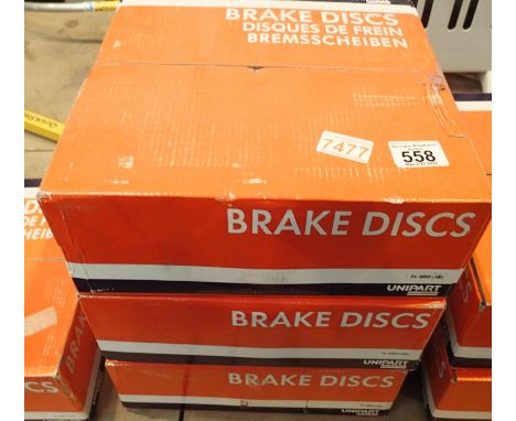 New old stock Unipart disc brakes, three pairs GBD1380 Vauxhall Vectra etc. This lot is not available for in-house P&amp;P, p
