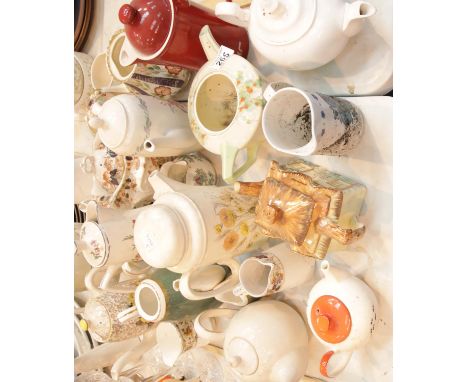 Collection of teapots to include Crown Ducal and Carlton Ware. This lot is not available for in-house P&amp;P, please contact