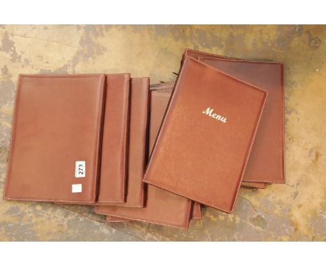 Twelve A4 faux-leather menu holders. P&amp;P Group 1 (£14+VAT for the first lot and £1+VAT for subsequent lots) 