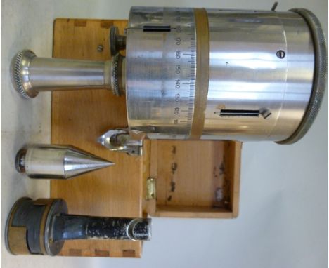 A Stanley stainless steel cased, hand held marine compass, the drum incorporating sights and engraved calibrations  boxed; wi