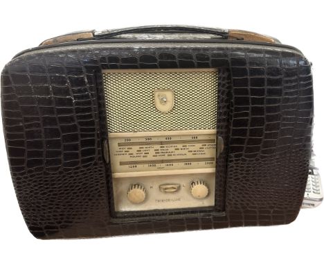 Vintage twin de luxe radio, untested