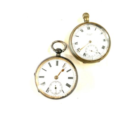 Two vintage pocket watches includes Silver cased etc 