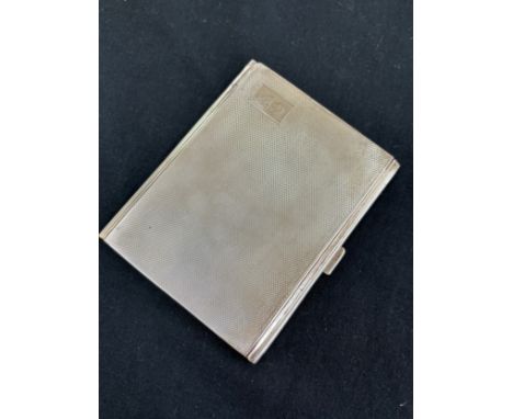 Antique sterling silver cigarette case, total weight 151 grams, engraving to case, Makers mark Adie Bros LTD, Birmingham silv