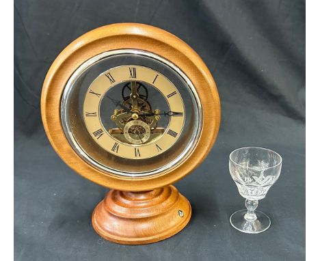 Vintage masonic clock and glass 