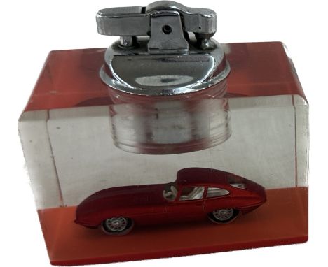 E Type Jaguar within Perpex lighter 