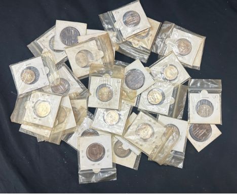 Selection of vintage and later coins includes USA coins, half dollars etc