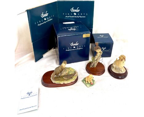 Selection of 3 Border Fine Arts ornaments to include Otter, First Friends, Wren, Sherratt and Simpson Labrador, and Shudehill