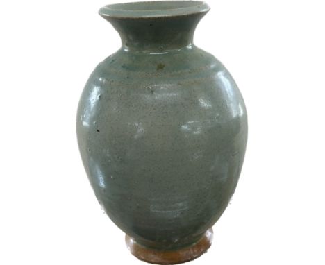 Vintage pottery vase by M Webb, overall height of vase 10 inches
