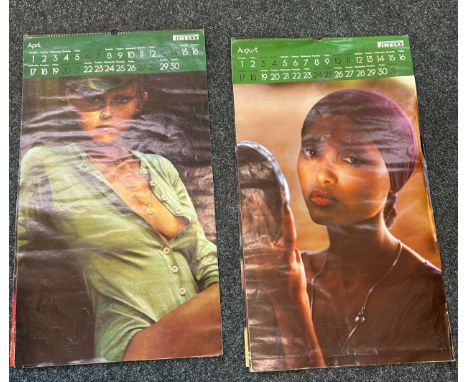 Selection of Vintage Pirelli calendars years 1974 10th anniversary Edition
