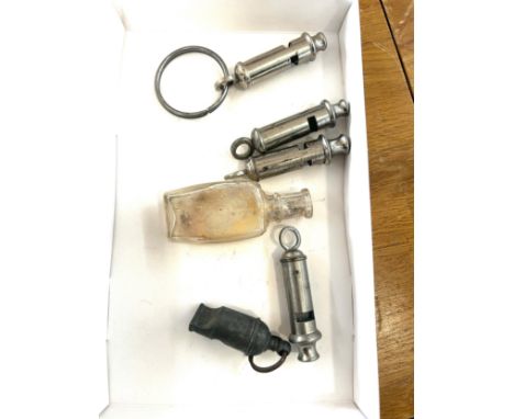Selection of vintage and later whistles includes J Hudson and co, The Ecma etc