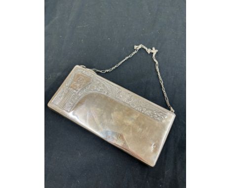 Vintage silver Continental purse, 800 grade, Hallmarks worn makers marks possibly AW, total weight 350 grams