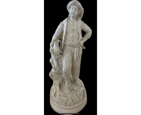 Vintage Parian figure, approximate overall height 11 inches