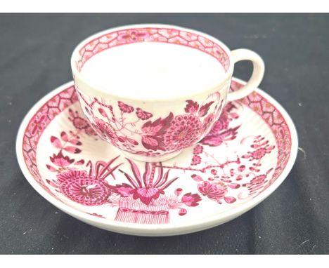 Vintage cup and saucer with possible Meissen sword marks to bottom 