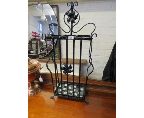 A painted iron stick stand 