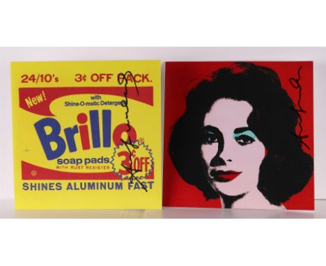 Andy Warhol (Pittsburgh, Pennsylvania, 1928 - 1987New York Presbyterian),(attributed to), Liz Invitation &Brillo Invitation (