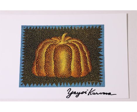 Yayoi Kusama, (Matsumoto, Nagano, Japan, 1929), (after), Pumkin, Print on photo paper, with signature (lower right).Sheet, 21