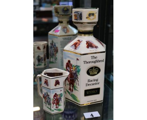 Collectors Series Pointers of London and Edinburgh Thoroughbred Racing Decanter and Cream Jug 
