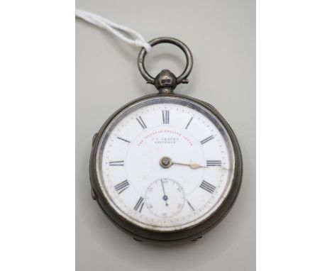 Edwardian Silver Pocket watch The Express English Lever J G Graves of Sheffield 